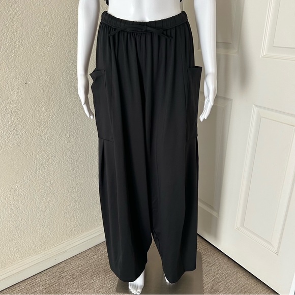 HALARA Pants - Halara Black Elastic Waistband Drawstring
Flowy loose fit Wide Leg Pant - S